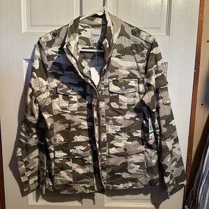 Kensie Olive & Beige Camo Field Jacket NWT